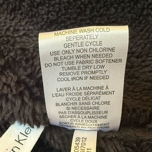 Mens Calvin Klein Winter Coat Snow Hooded  Faux Sherpa Lined Jacket XXL Navy - Picture 11 of 15